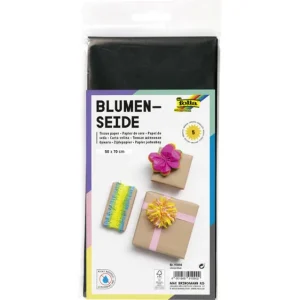 Authentiek Zijdevloeipapier Folia 50x70cm 20gr nr90 zwart 5 vel