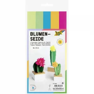 Zijdevloeipapier Folia 50x70cm 20gr neon assorti 5 vel Fabrieksprijs