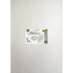 Glitterkarton Folia 50x70cm 300gr 5 vel zilver Koop Vandaag