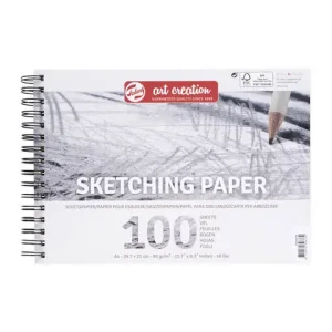 Hoge Kwaliteit Schetspapier Talens Art Creation 100 witte vellen 90gr 297x210mm grijs