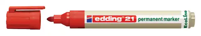 Aanbieding Viltstift Edding 21 Eco rond rood 1.5-3mm