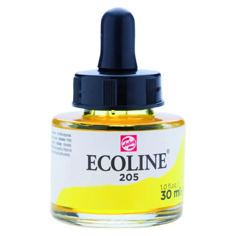 Ecoline Vloeibare Waterverf Fles 30 ml Citroengeel (Primair) 205 Goedkoop
