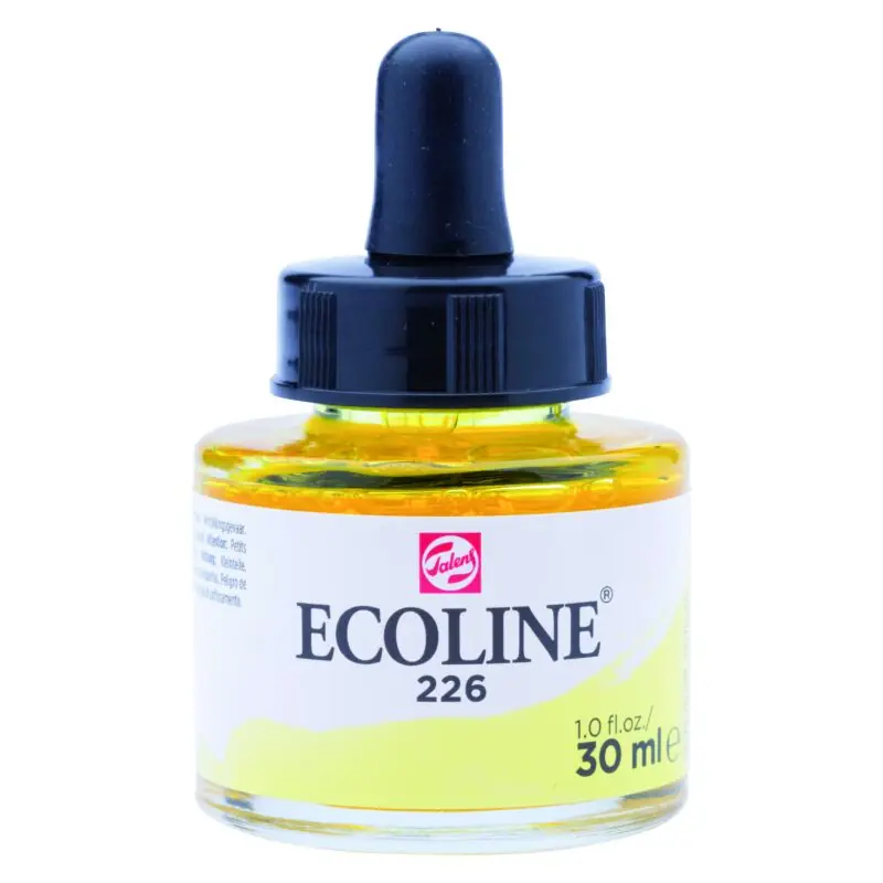 Ecoline Vloeibare Waterverf Fles 30 ml Pastelgeel 226 Nieuw
