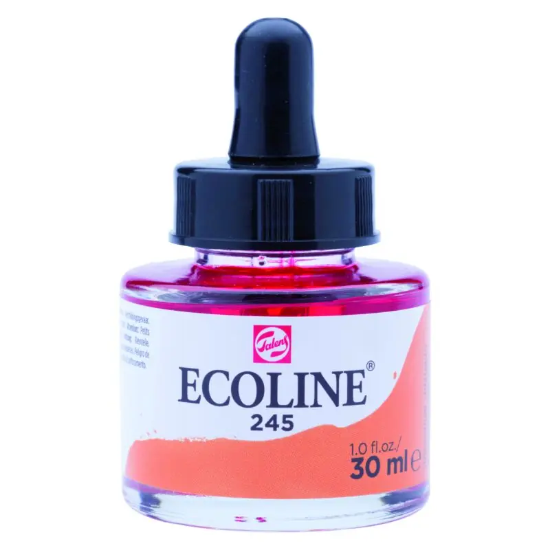 Direct Verzonden Ecoline Vloeibare Waterverf Fles 30 ml Saffraangeel 245