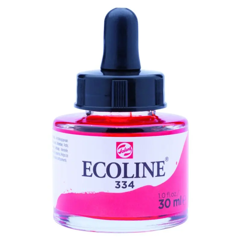 Snelle Levering Ecoline Vloeibare Waterverf Fles 30 ml Scharlaken 334