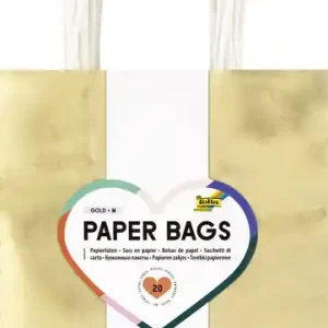 Cadeautas Folia goud kraft 24x31x12cm 20 stuks Exclusieve Aanbieding