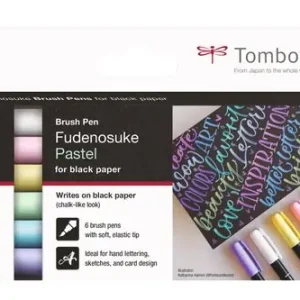 Aanbieding Fudenosuke brush pen soft set pastel 6 stuks